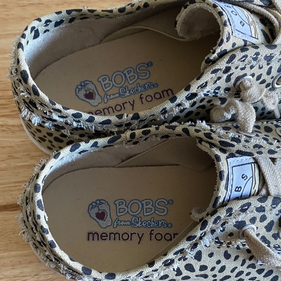 BOBS from Skechers Tan Leopard Womens Sneakers - Picture 2 of 9